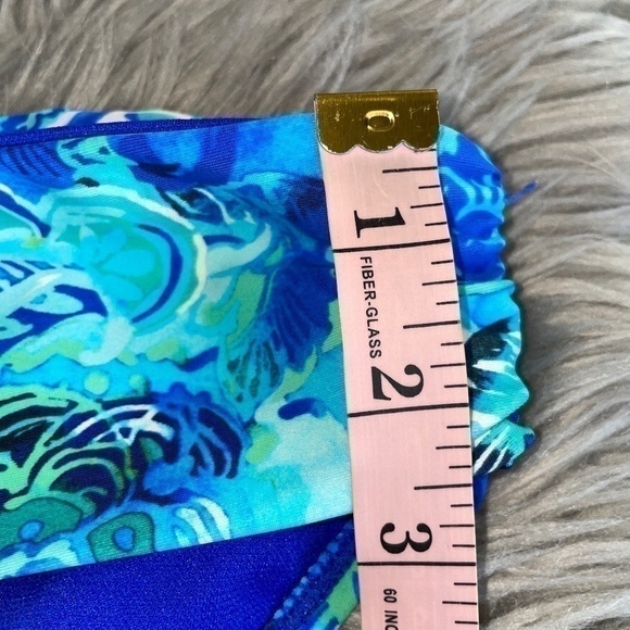 EUC Lauren Ralph Lauren Exotic Paisley Solids Hipster Swim Bottom Size 14 - Picture 7 of 9